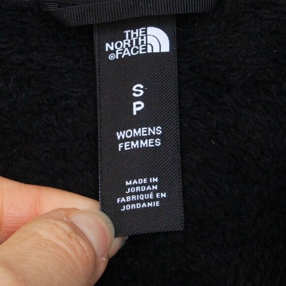 North Face Womens Osito Fuzzy Full Zip Jacket Size S Black Mock Neck Outerwear - Picture 5 of 9